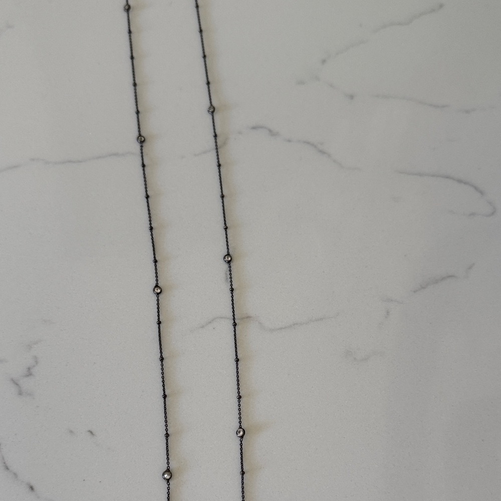 Chic Black Beaded Necklace